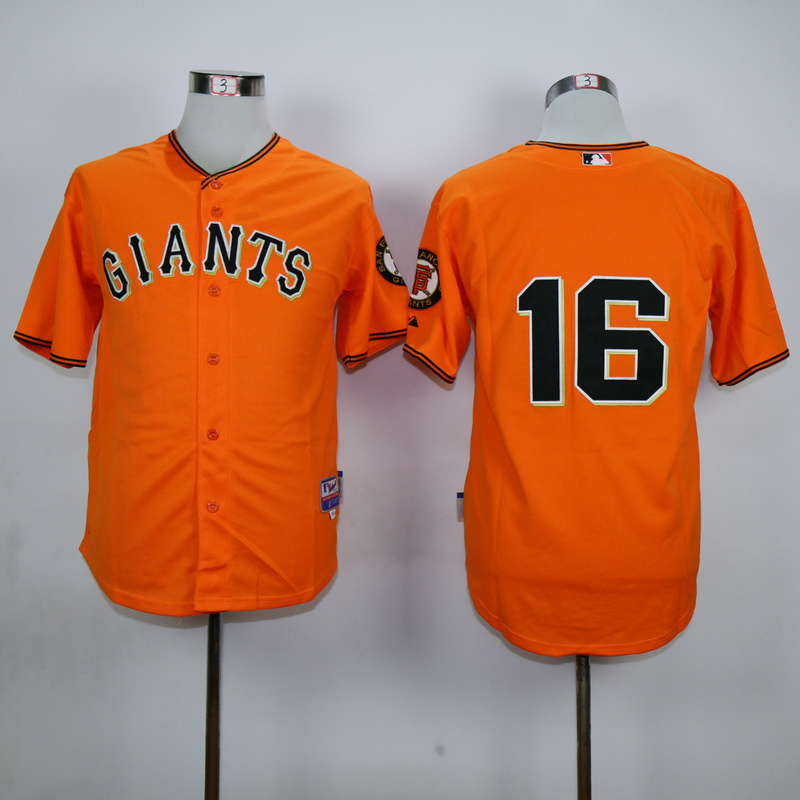 Men San Francisco Giants 16 Pagan Orange MLB Jerseys1